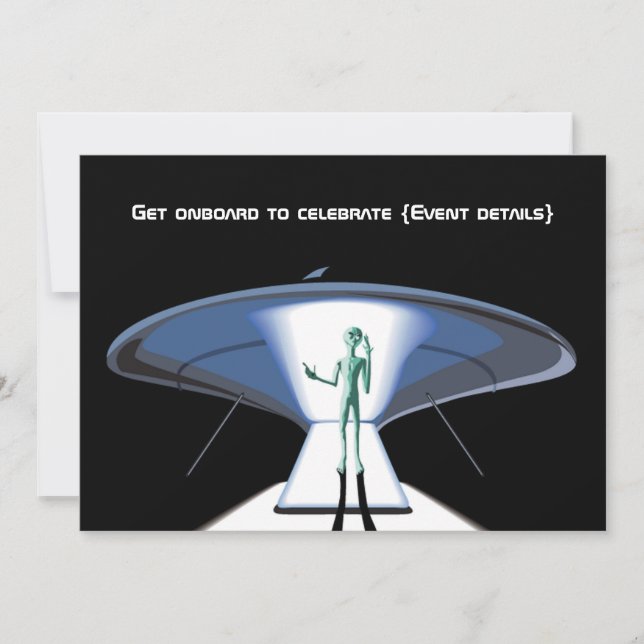 Space Themed Corporate/Adult Party customisable Invitation (Front)