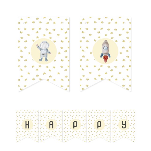 Space-themed party bunting banner (Creator Uploaded)