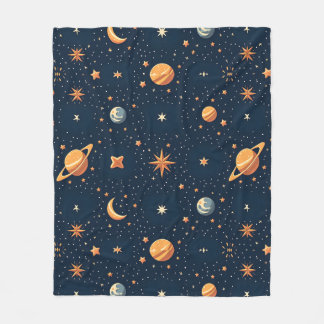 Space Themed Seamless Pattern for Blankets