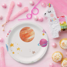 Space Themed Watercolor Design - Light