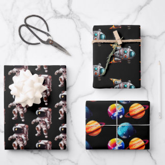 Space Themed Wrapping Paper Set