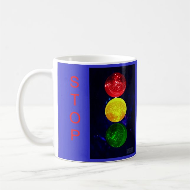 Space Traffic Light Coffee Mug (Left)