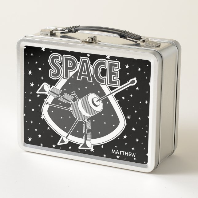 Space Travel Custom Metal Lunch Box (Front)