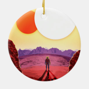 Space Travel Destination Planet Adventure Ceramic Tree Decoration