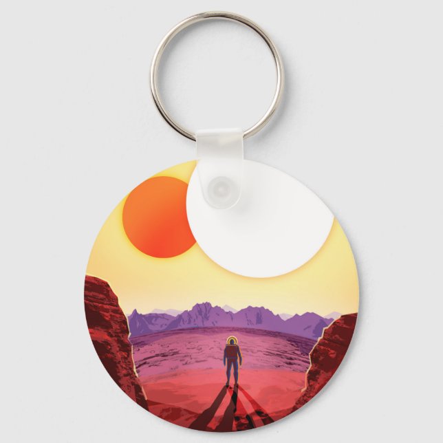 Space Travel Destination Planet Adventure Key Ring (Front)