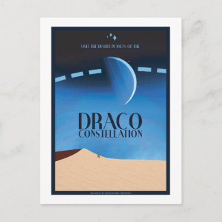 Space Travel Postcard - Draco Constellation