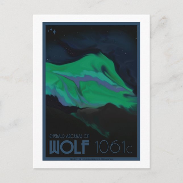 Space Travel Postcard - Wolf 1061c (Front)