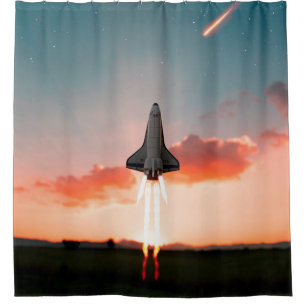 Space Travel Shower Curtain
