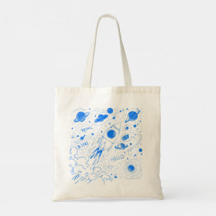 Space travel tote bag