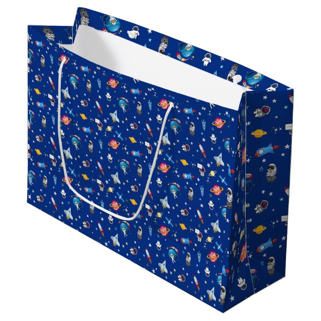 Space Trip Large Gift Bag (Front Angled)