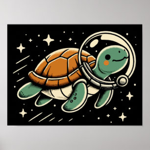 Space Turtle Poster