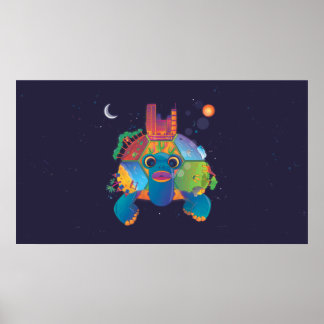Space Turtle Poster