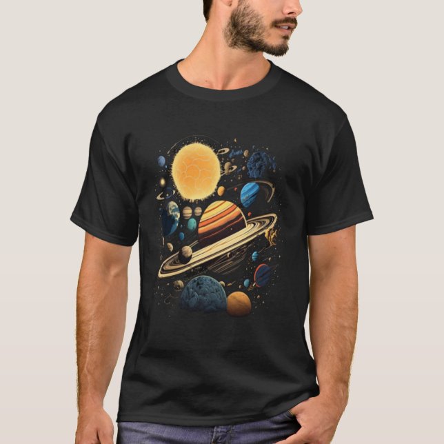 Space UFO Alien Spaceship Astronomy Extraterrestri T-Shirt (Front)