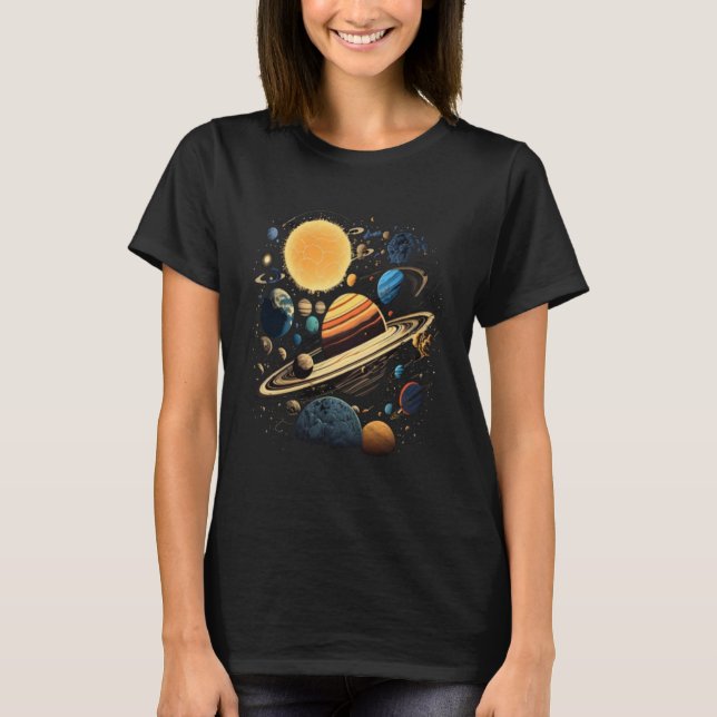 Space UFO Alien Spaceship Astronomy Extraterrestri T-Shirt (Front)