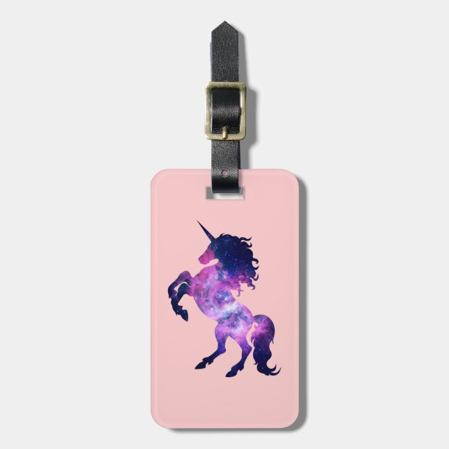 Space unicorn luggage tag (Front Vertical)