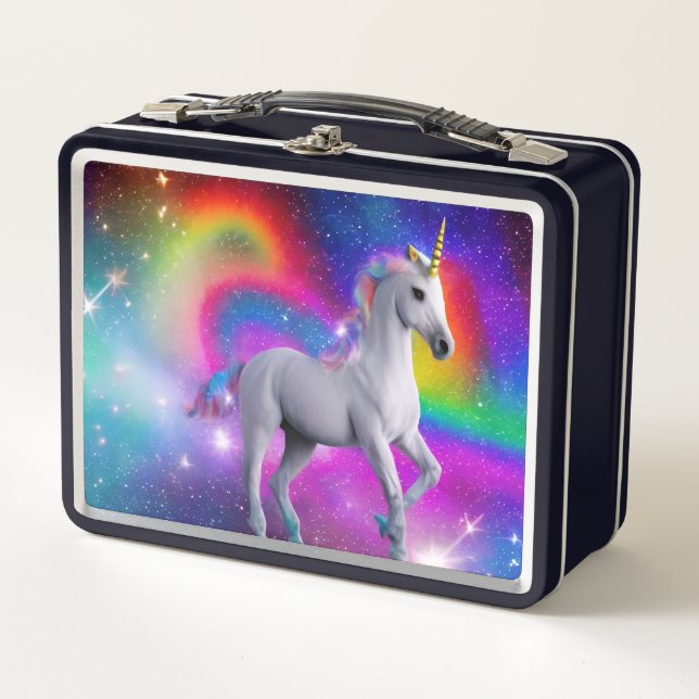 Space Unicorn Metal Lunch Box (Front)