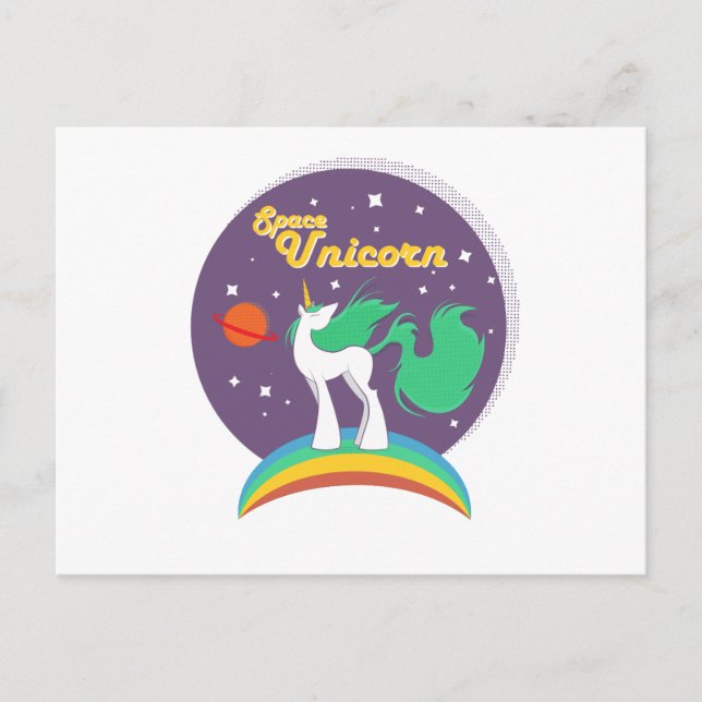 Space Unicorn Postcard (Front)