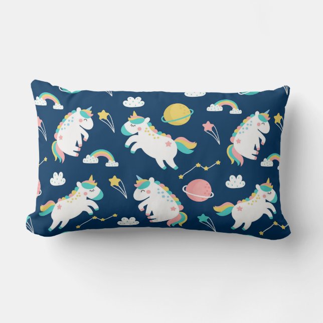 Space Unicorns Lumbar Cushion (Front)
