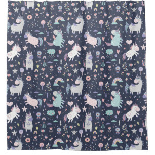 Space Unicorns  Shower Curtain