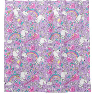 Space Unicorns Shower Curtain