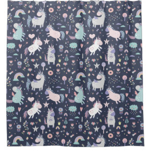 Space Unicorns Shower Curtain