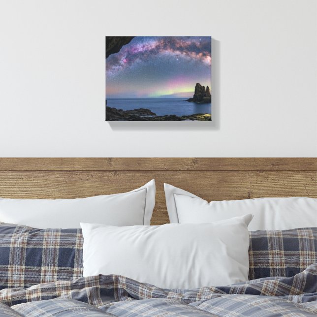 Space universe canvas for office/Living room Print (Insitu(Bedroom))