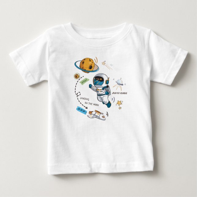 Space vector t shirt design and baby tends |  (Front)