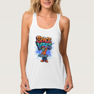 Space Vibes Alien DJ Music Streetwear Design Singlet