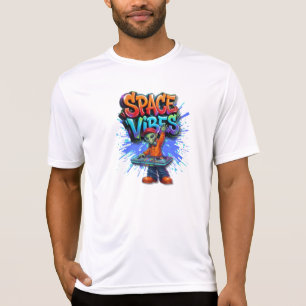 Space Vibes Alien DJ Music Streetwear Design T-Shirt