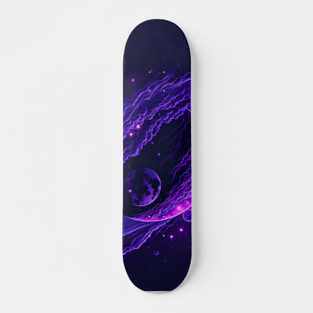 Space Wall Art Unique Skater Gift Skateboard (Front)