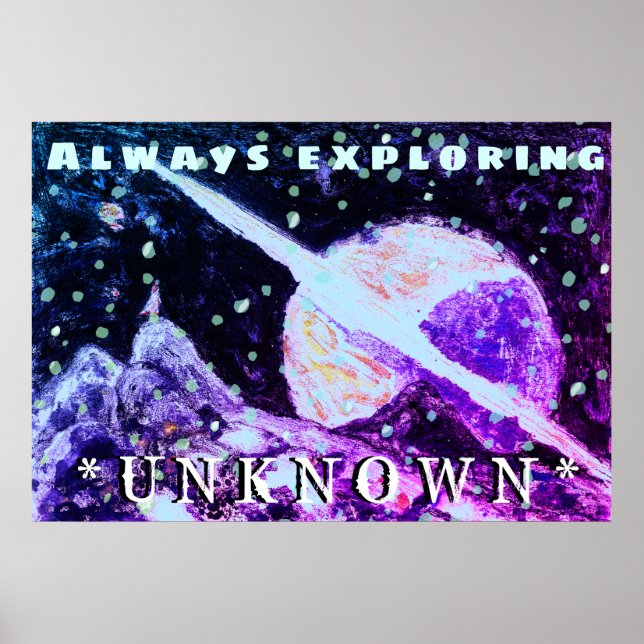 Space Wanderer Exploring Unknown  Poster Art Print (Front)