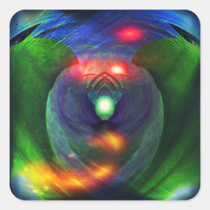 Space Wars / Bird of Prey Abstract Stickers