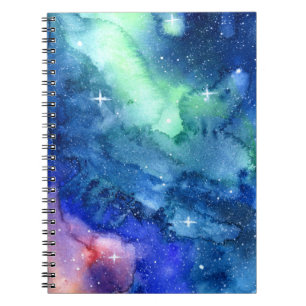 Space Watercolor Art Notebook