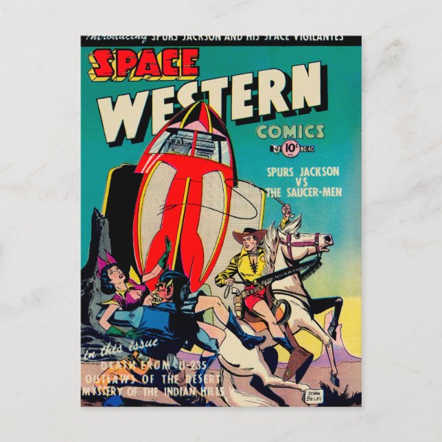 Space Western Comics Postcard (Front)