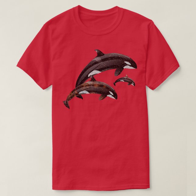 Space Whales Design 2 Pod T-Shirt (Design Front)