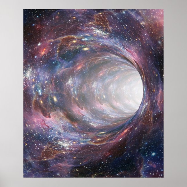Space Wormhole Nebula Optical Illusion Poster (Front)