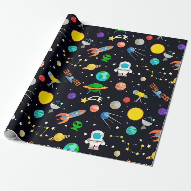 Space Wrapping Paper (Unrolled)