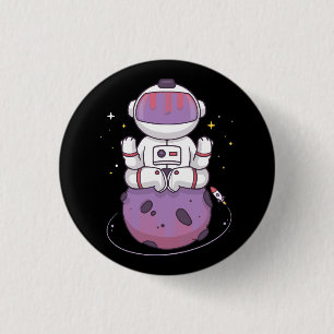 Space Yoga  3 Cm Round Badge