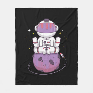 Space Yoga Fleece Blanket