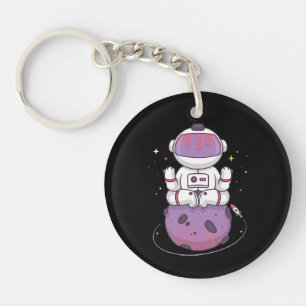 Space Yoga Key Ring