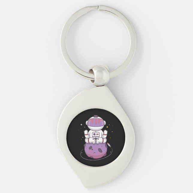 Space Yoga  Key Ring (Front)