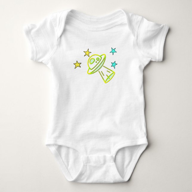 Spacecraft Baby Bodysuit (Front)