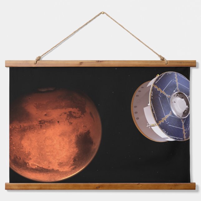 Spacecraft Carrying The Perseverance Rover Hanging Tapestry (Front)