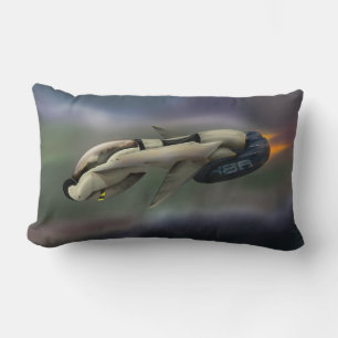 Spacecraft flying through a planet lumbar cushion
