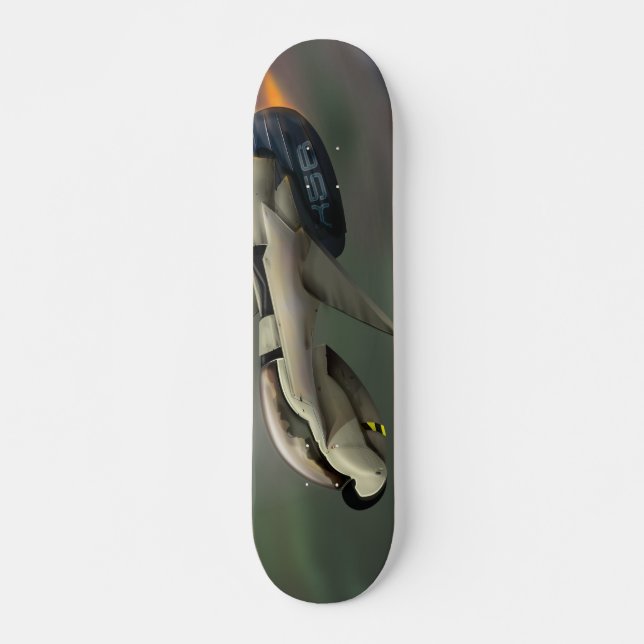 Spacecraft flying through a planet skateboard (Front)