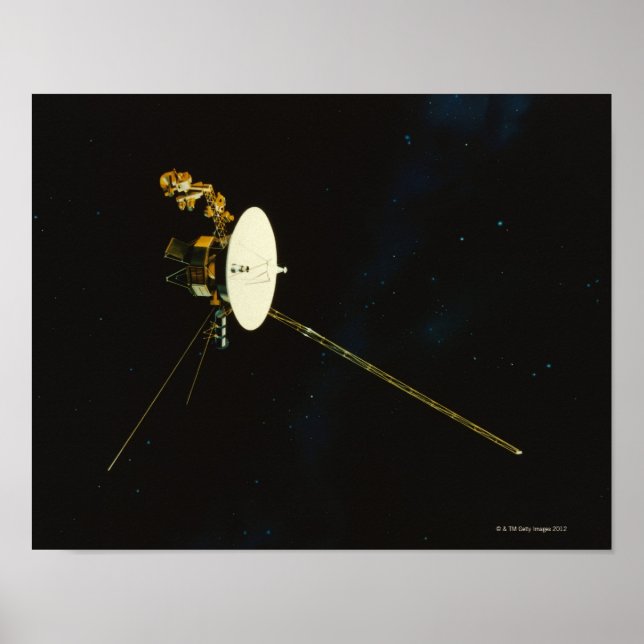 Spacecraft in Space Poster (Front)