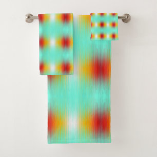 Spacecraft Reentry Plasma Field Colours Abstract Bath Towel Set