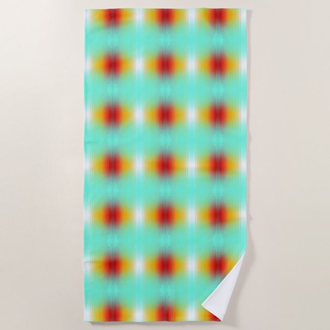 Spacecraft Reentry Plasma Field Colours Abstract  Beach Towel (Front)