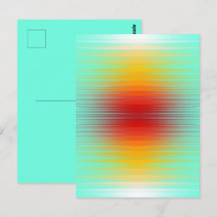 Spacecraft Reentry Plasma Field Colours Abstract Postcard