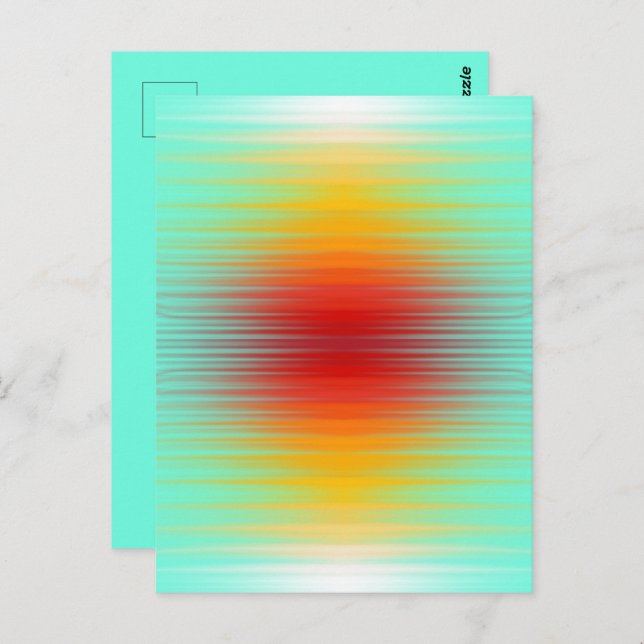 Spacecraft Reentry Plasma Field Colours Abstract Postcard (Front/Back)